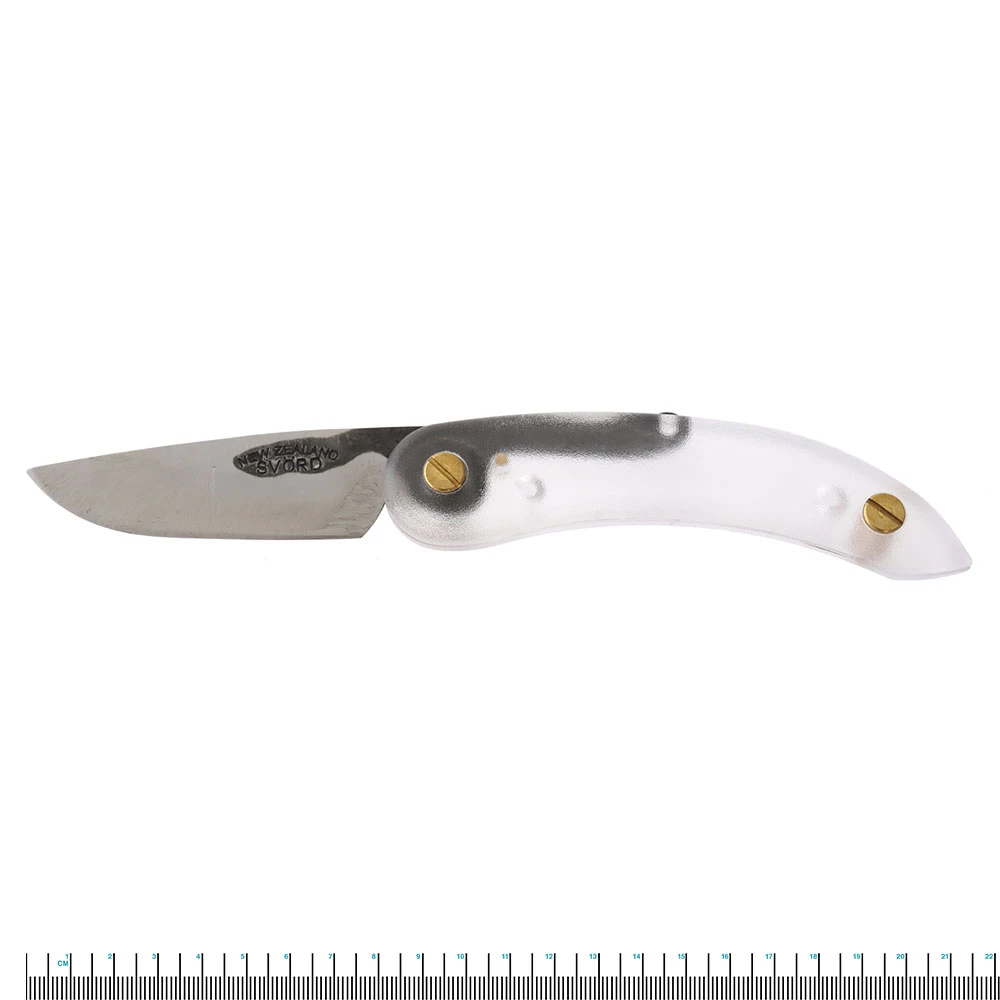 Svord Peasant Knife 7.6cm With Crystal Polycarbonate Handle - Image 5