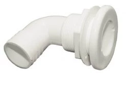 TH Marine TH-1592 1 1/2inch 90 Degree Thru Hull Fitting - White