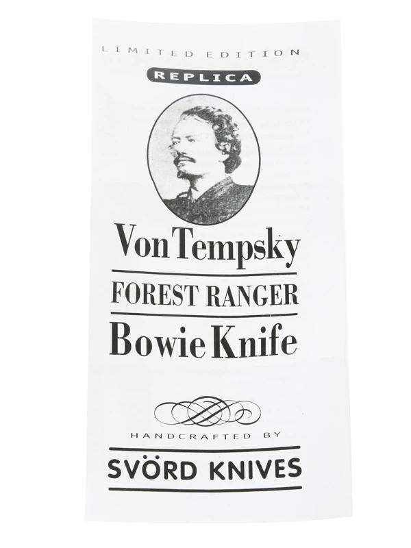 Svord Von Tempsky Bowie Knife With Hardwood Handle 11in