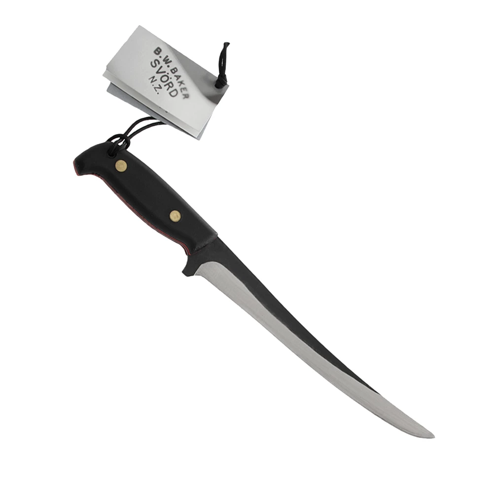 Svord Fillet Knife With Black Handle Incl Leather Sheath 10in - Image 2